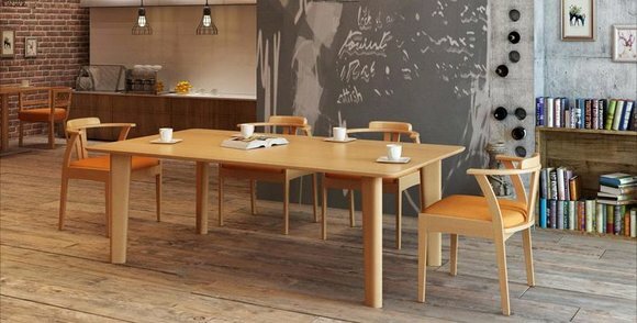 Design Holz Ess Lehn Stuhl Wohn Zimmer Garnitur Polster Neu Tisch +4 Stühle von JV Möbel