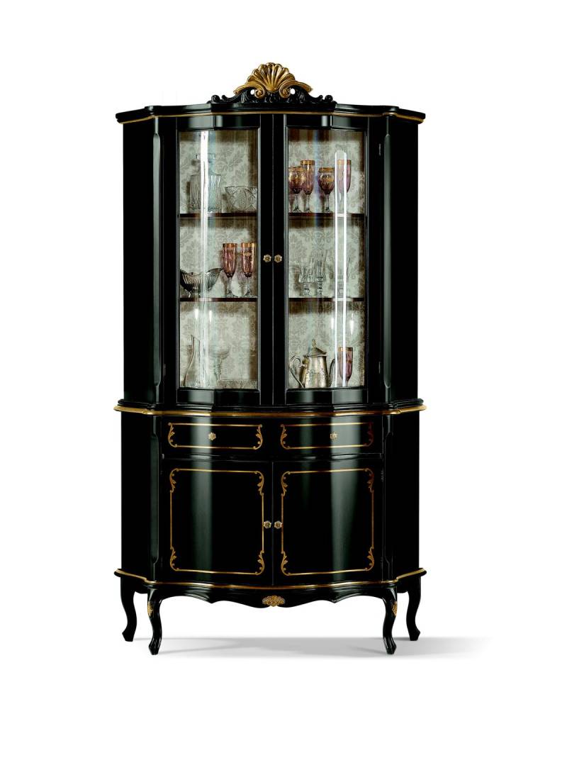 Design Italienische Luxus Holz Möbel Barock Stil Schrank Vitrine Schrank Wohnzimmer Neu von JV Möbel
