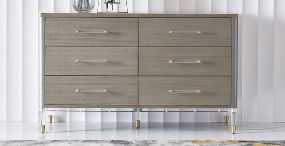 Design Kommode 6 Schubladen Sideboard Lowboard Schrank Anrichte von JV Möbel