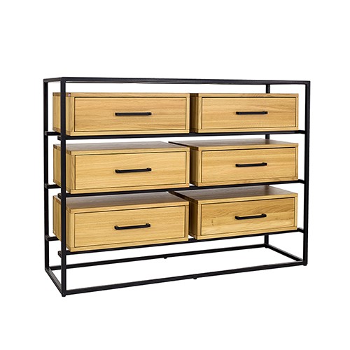 Design Kommode Schränke Kommoden Regal Schrank Regal Echtes Holz Side Low Board von JV Möbel
