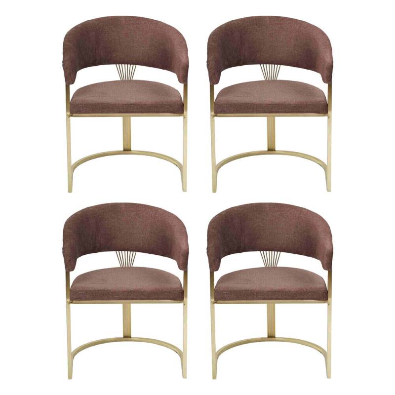 Design Lehn Garnitur Sessel Komplett Modernes Set Neu 4x Stühle Stuhl Polster von JV Möbel