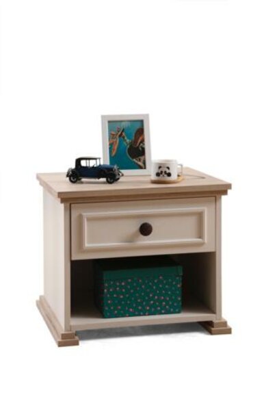 Design Modern Möbel Nachttisch Kinder Beistell Jugendzimmer Beige Holz von JV Möbel
