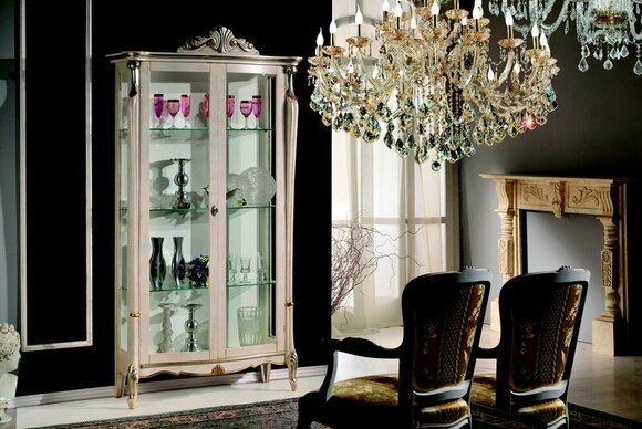 Design Möbel Holz Klassischer Barock Luxus Vitrine Schrank Regal Italienische Möbel Neu von JV Möbel