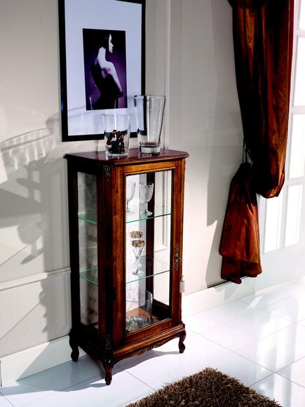 Design Möbel Italienische Braun Vitrine Holz Luxus Schränke Klassische Anrichte von JV Möbel