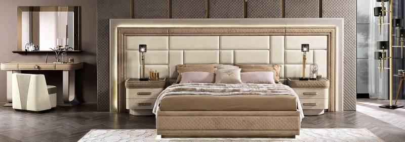 Design Möbel Modern Luxus Betten Neu Bett 2x Nachttisch 3 tlg. Schlafzimmer Set von JV Möbel