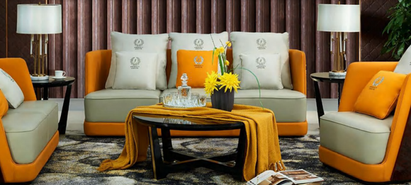 Design Möbel Sofa Coch 3 Sitz Polster Sofas Wohnzimmer Couchen Leder Dreisitzer von JV Möbel