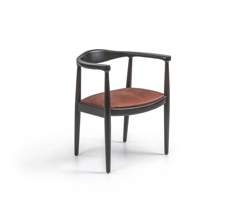 Design Möbel Stuhl mit Armlehnen Holzstuhl Neu Einrichtung Polster Sitz von JV Möbel