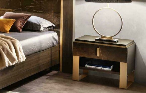 Design Nacht Tisch Konsole Metall Glanz Tische Konsolen Schlaf Zimmer von JV Möbel