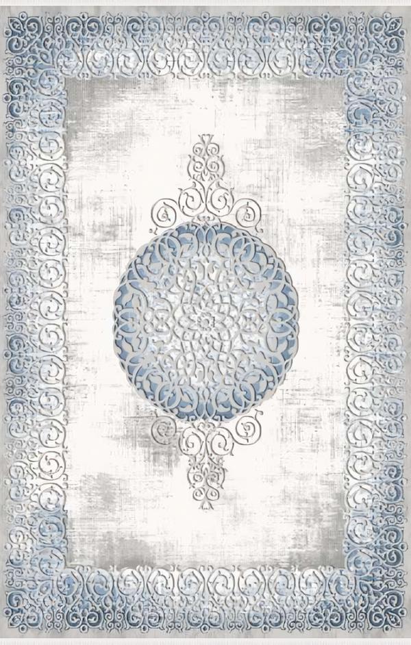 Design Orientte Teppiche Abstrakt Teppich Wohnzimmer Blau 160x230cm von JV Möbel