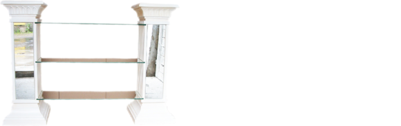 Design Regal XXL Vitrine Säule Vase Decovase Spiegel Dekoration Deco von JV Möbel