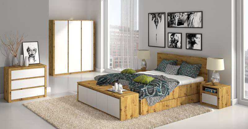 Design Schlafzimmer Luxus Bett Nachttisch Kommode 6tlg Schlafzimmer Set Hotel von JV Möbel