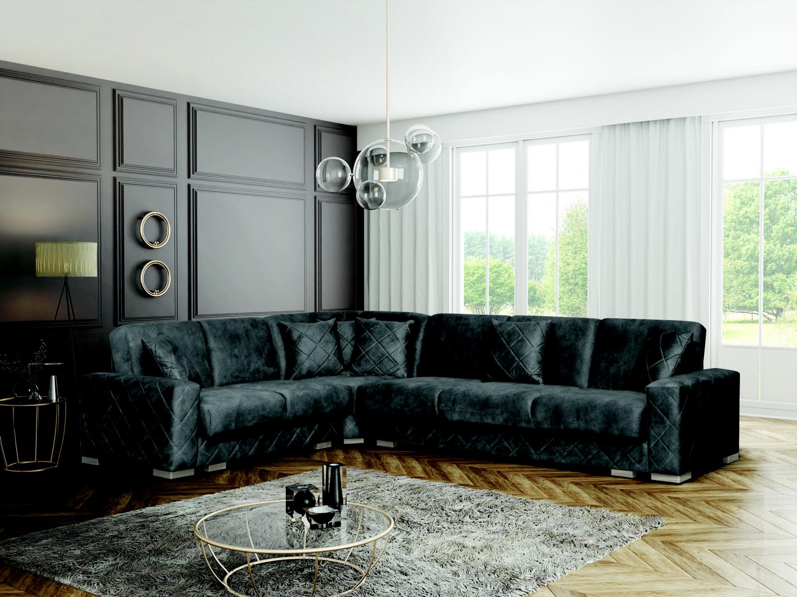 Design Sofa Ecksofa Samt Wohnlandschaft Möbel Couch L-Form Schlafsofa Sofas Neu Design Sofa Ecksofa Samt Wohnlandschaft Möbel Couch L-Form Schlafsofa Sofas Neu von JV Möbel