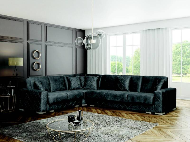 Design Sofa Ecksofa Samt Wohnlandschaft Möbel Couch L-Form Schlafsofa Sofas Neu von JV Möbel