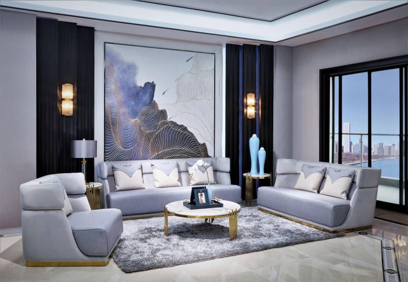 Design Sofagarnitur 3+2+1 Sitzer Couchtisch Beistelltisch 6 tlg.Wohnzimmer Set von JV Möbel