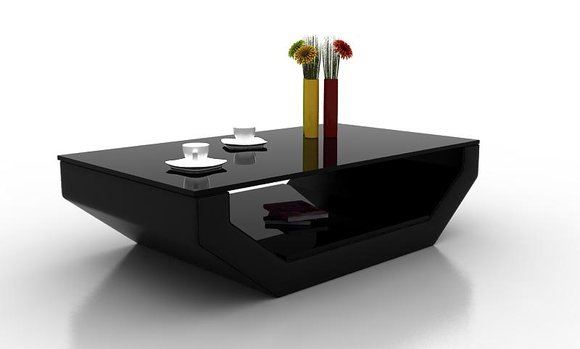 Design Space Luxus Leder Glastisch Wohnzimmer Sofa Tisch Beistelltische von JV Möbel