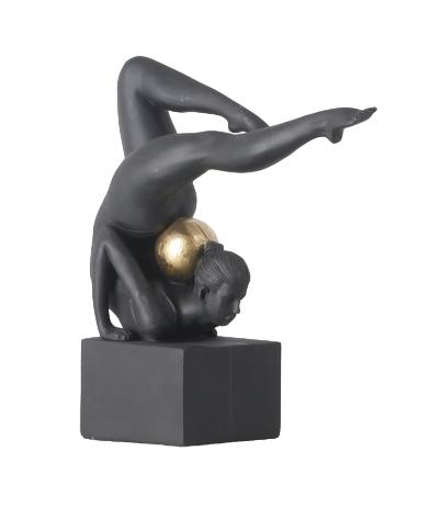 Design Turnerin hält den Ball auf dem Rücken Statue Skulptur Figuren Dekoration von JV Möbel