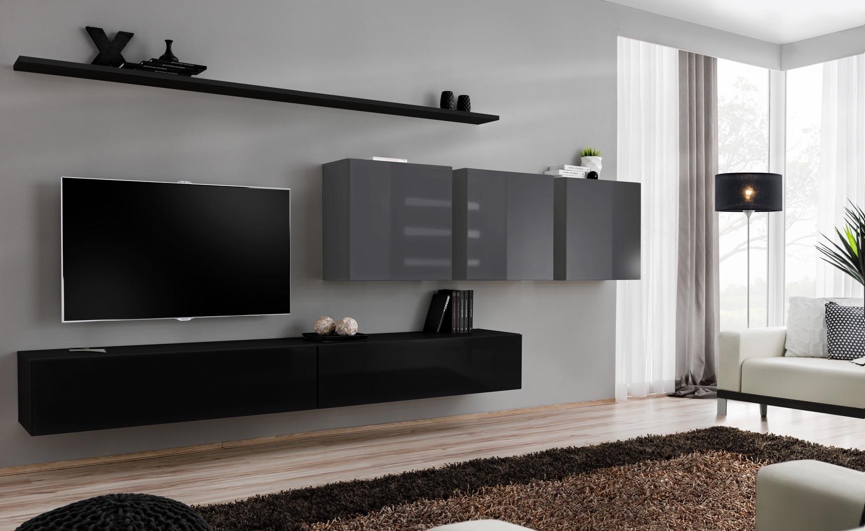 Design Wohnwand TV-Ständer 3x Wandschrank TV-Ständer Lowboard Einrichtung 7 tlg Design Wohnwand TV-Ständer 3x Wandschrank TV-Ständer Lowboard Einrichtung 7 tlg von JV Möbel