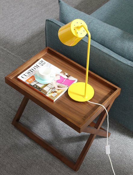 Design Zeitungstisch Beistelltisch Sofa Tisch Holz Tische Vintage Braun Luxus von JV Möbel