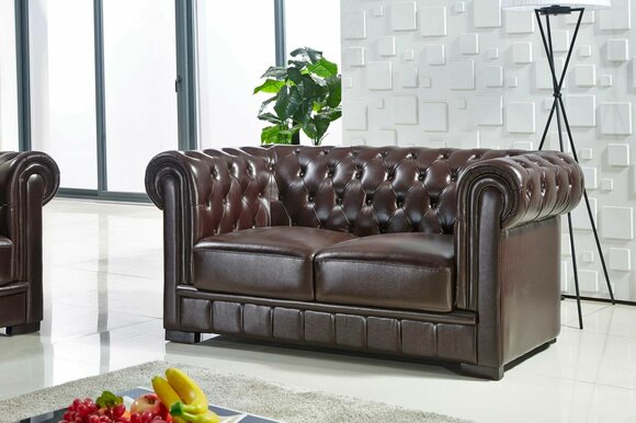 Design Zweisitzer Lounge Möbel 2 Sitzer Sofa Couch Polster Club Couchen Sofas von JV Möbel