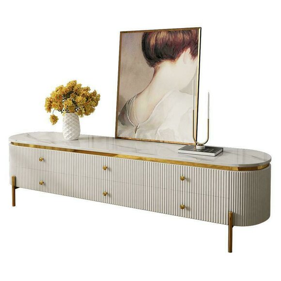 Design sideboard fernseh wand hochglanz low board luxus kommode schrank von JV Möbel
