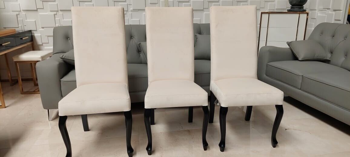 Designer 3x Stühle Esszimmer Stühl Küchenstuhl luxus Stühle Holz Weiß Sofort Designer 3x Stühle Esszimmer Stühl Küchenstuhl luxus Stühle Holz Weiß Sofort von JV Möbel