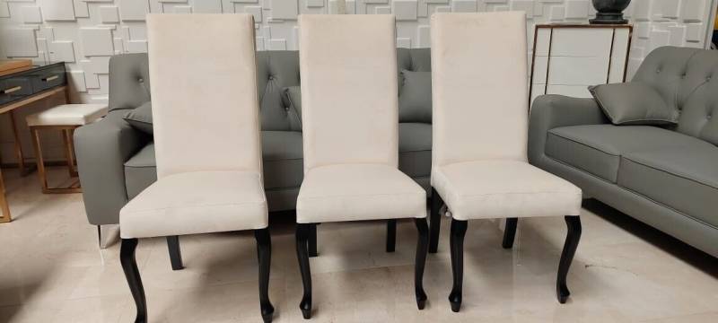 Designer 3x Stühle Esszimmer Stühl Küchenstuhl luxus Stühle Holz Weiß Sofort von JV Möbel