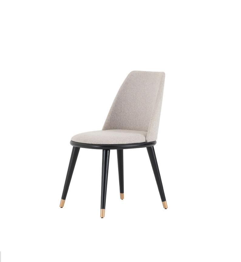 Designer Beige Stuhl Esszimmer Stühle Sitzstuhl Lehnstuhl Textil Holz Designer Beige Stuhl Esszimmer Stühle Sitzstuhl Lehnstuhl Textil Holz von JV Möbel