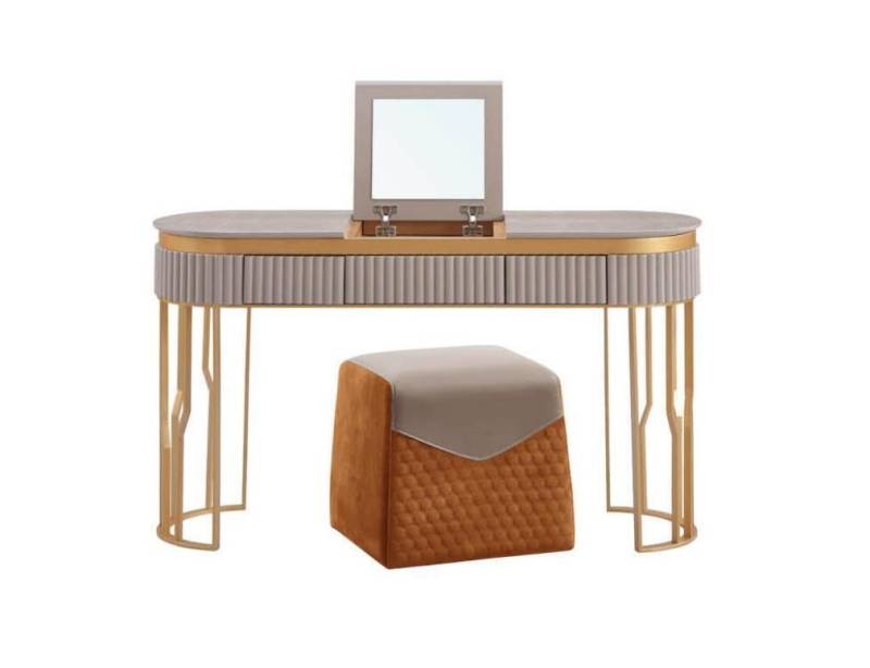 Designer Beiger Schminktisch Moderner Holztisch Luxus Schlafzimmer Möbel von JV Möbel