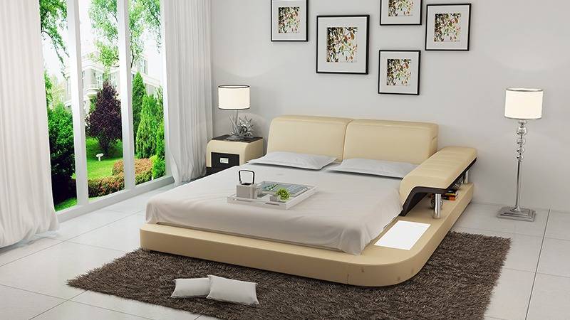 Designer Bett Polsterbett Doppelbett Ehebett Betten 140/160/180/200 LB8806 von JV Möbel