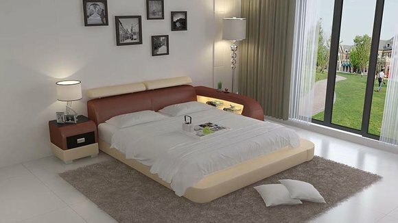 Designer Bett Polsterbett Luxusbett Doppelbett Ehebett Betten 140/160/180/200 LB8801 von JV Möbel