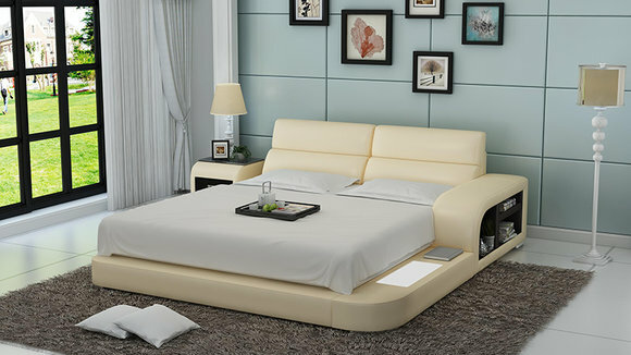Designer Bett Polsterbett Luxusbett Doppelbett Ehebett Betten 140/160/180/200 LB8805 von JV Möbel