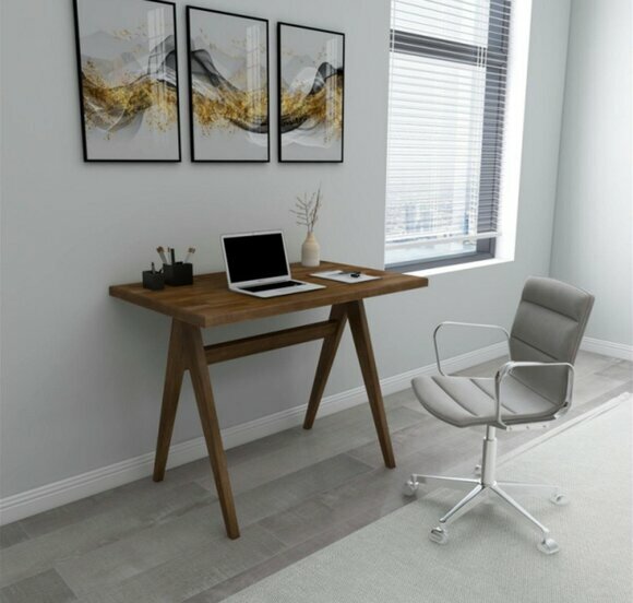 Designer Dunkelbrauner Computertisch Designer Arbeitszimmer Einrichtung von JV Moebel