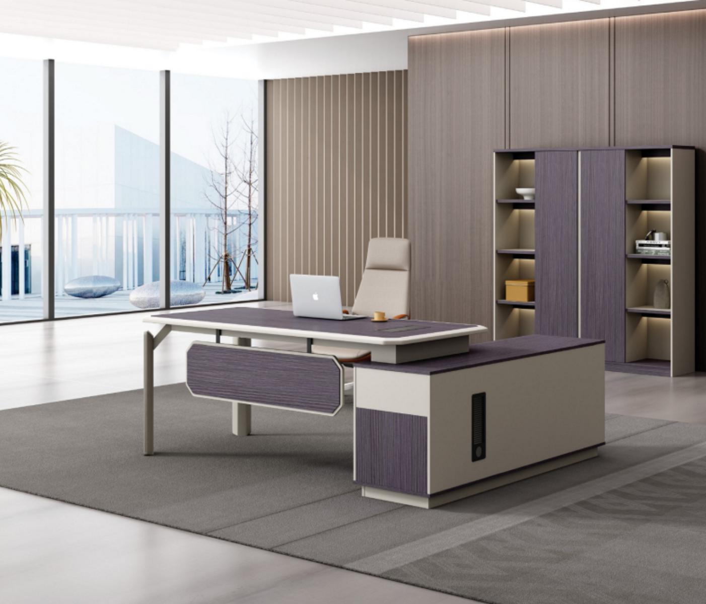 Designer Eckschreibtisch mit Aktenschrank Büro Möbel Chefzimmer Einrichtung 2tlg von JV Möbel