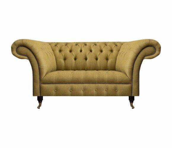 Designer Gelber Chesterfield Zweisitzer Wohnzimmer Sitzcouchen Möbel Designer Gelber Chesterfield Zweisitzer Wohnzimmer Sitzcouchen Möbel von JV Moebel