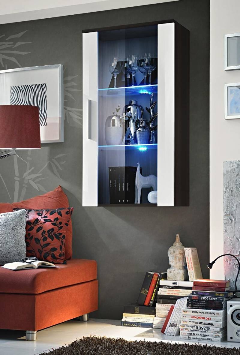Designer Hänge Vitrine Wandschrank Wohnzimmermöbel Designer Modern Möbel von JV Möbel