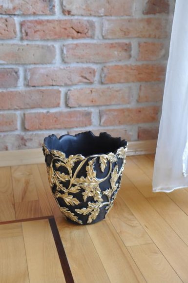 Designer Hand bemalt Topf Blumentopf Vase Übertopf Vase Blumentöpfe Designer Hand bemalt Topf Blumentopf Vase Übertopf Vase Blumentöpfe von JV Möbel