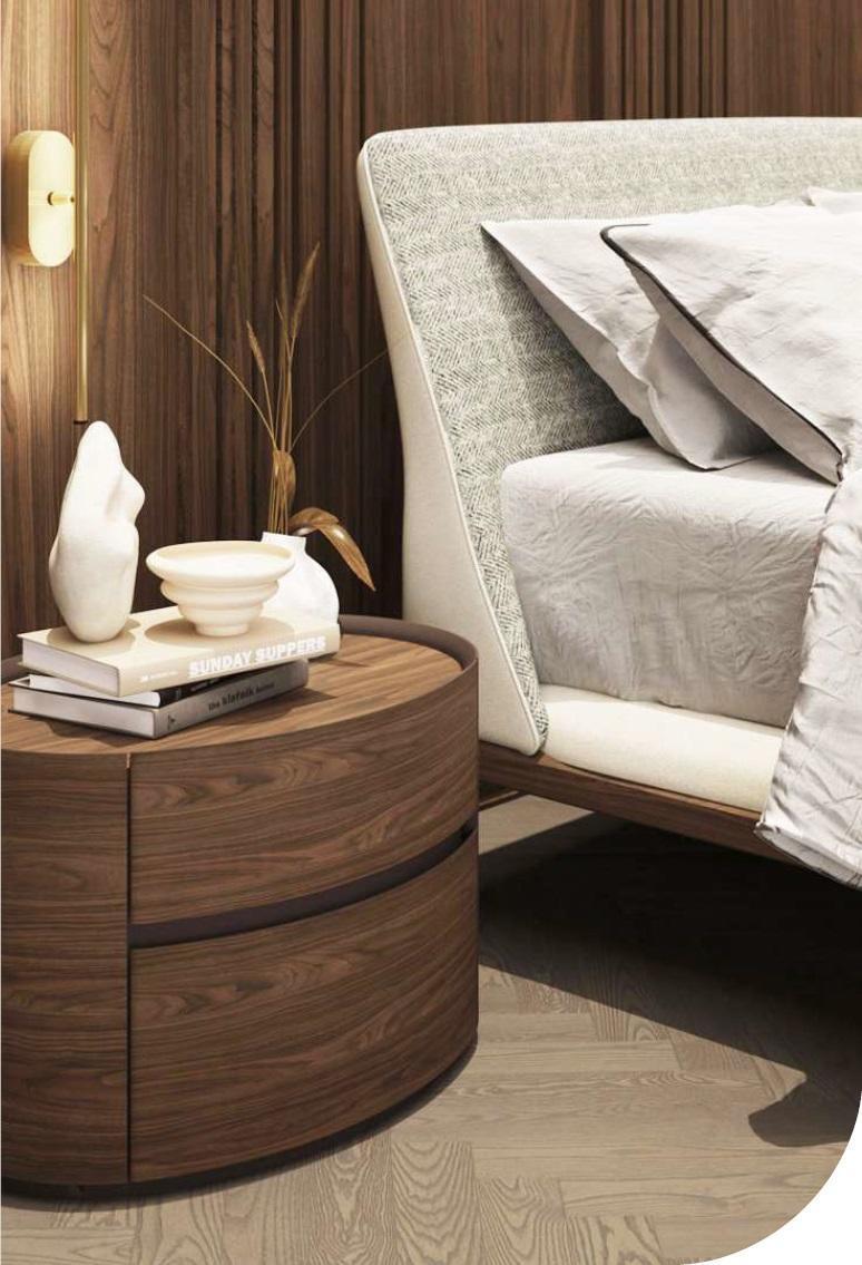 Designer Holz Nachttisch Modernes Design Echtholz Schlafzimmer Möbel von JV Möbel