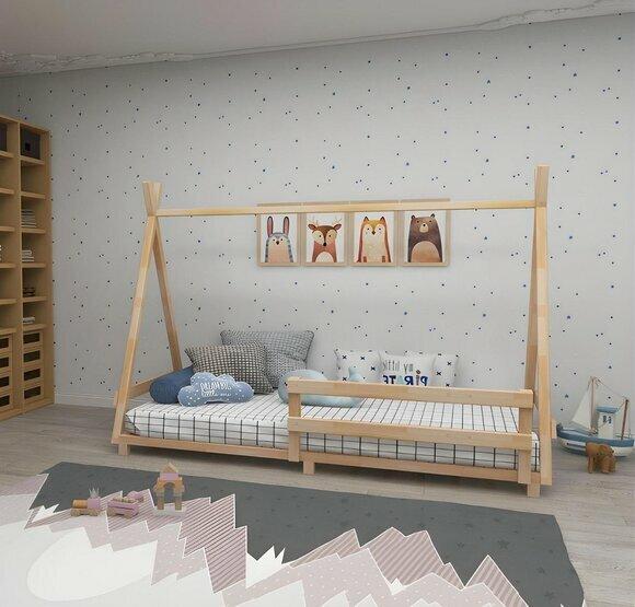 Designer Kinderzimmer Möbel Luxuriöser Bettrahmen Robuste Holz Möbel von JV Moebel