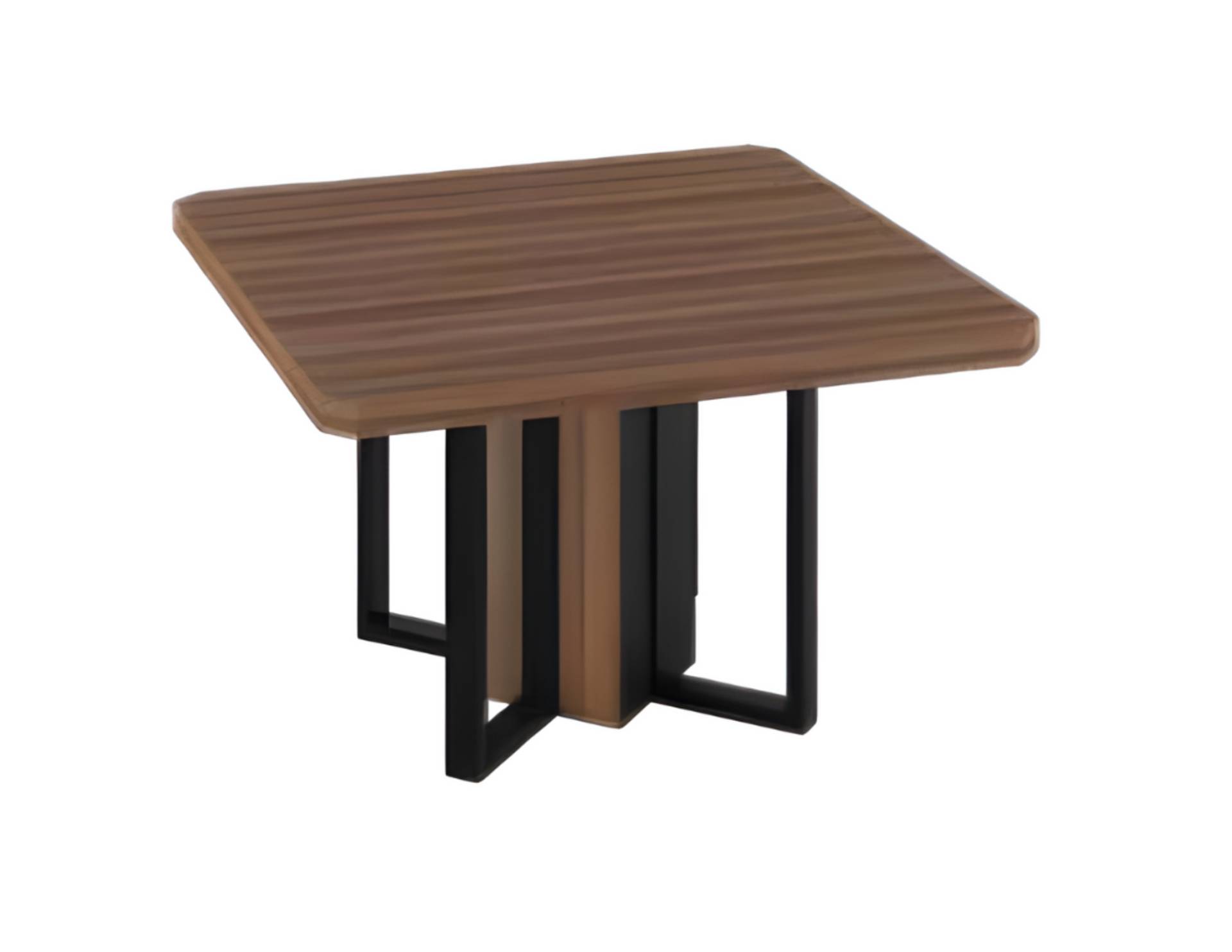 Designer Konferenztisch braun Quadratischer kleiner Tisch Holztischplatte von JV Möbel