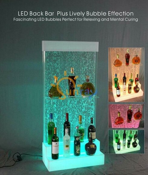 Designer LED Bar Ablagen Wasser Wand Bar Theke Regal Möbel Wasserwände von JV Möbel