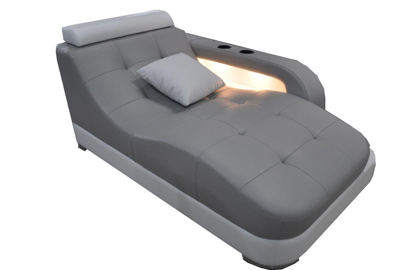Designer Leder Chaiselongues + USB Ottomane Sofa Echtes Leder Relax Chaise LC001 Designer Leder Chaiselongues + USB Ottomane Sofa Echtes Leder Relax Chaise LC001 von JV Möbel