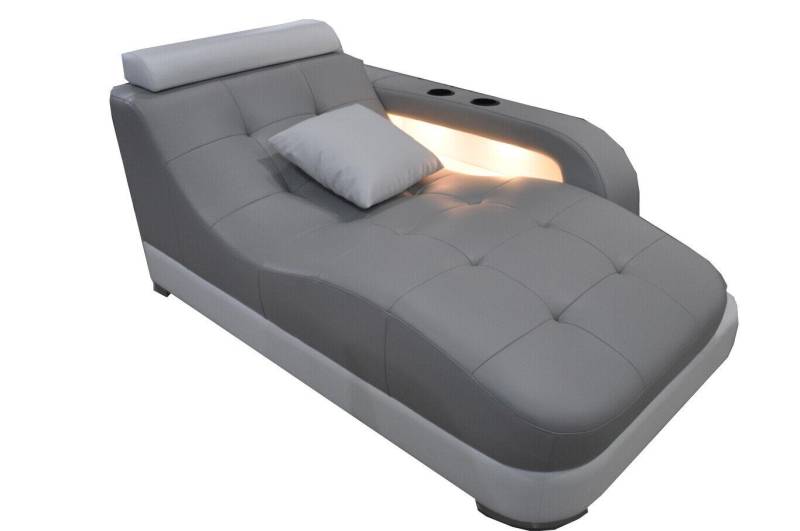 Designer Leder Chaiselongues + USB Ottomane Sofa Echtes Leder Relax Chaise LC001 von JV Möbel