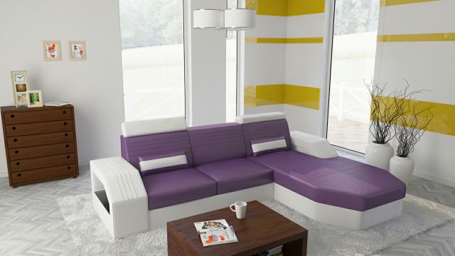 Designer Leder Stoff Textil Polster Garnitur Wohnlandschaft Sofa Couch Ecksofa Designer Leder Stoff Textil Polster Garnitur Wohnlandschaft Sofa Couch Ecksofa von JV Möbel