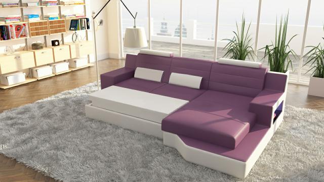 Designer Leder Textil Polster Garnitur Wohnlandschaft L-Form Sofa Couch Ecksofa Designer Leder Textil Polster Garnitur Wohnlandschaft L-Form Sofa Couch Ecksofa von JV Möbel