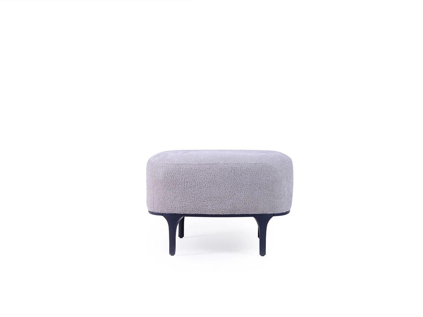 Designer Modern Grau Hocker Wohnzimmer Polster Textil Polstermöbel Designer Modern Grau Hocker Wohnzimmer Polster Textil Polstermöbel von JV Möbel