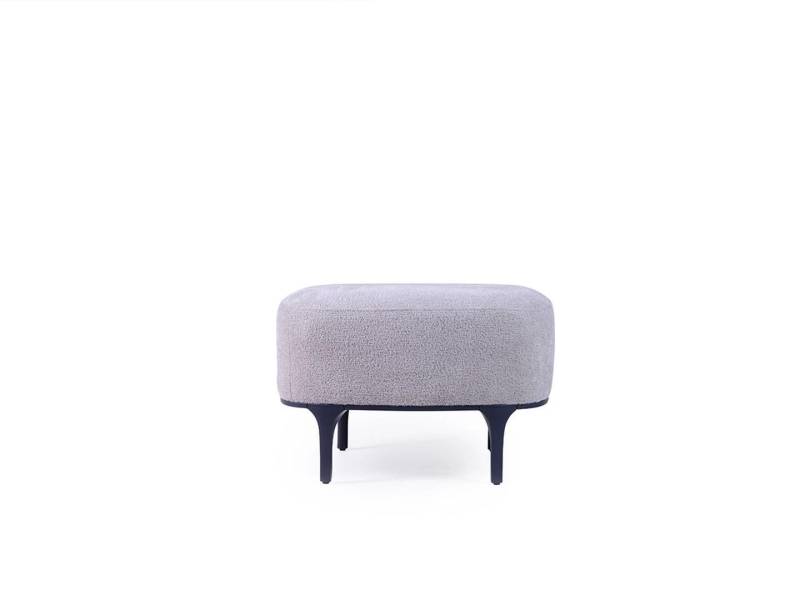 Designer Modern Grau Hocker Wohnzimmer Polster Textil Polstermöbel von JV Möbel