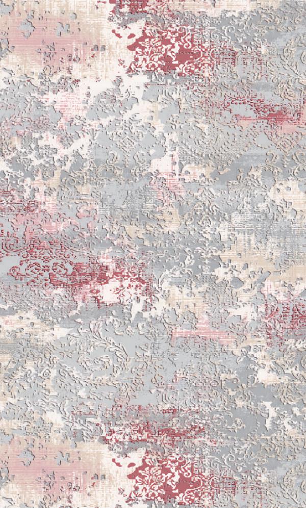 Designer Moderner Teppich Wohnzimmerteppich Gradient Rosa Blau Kurzflor von JV Möbel