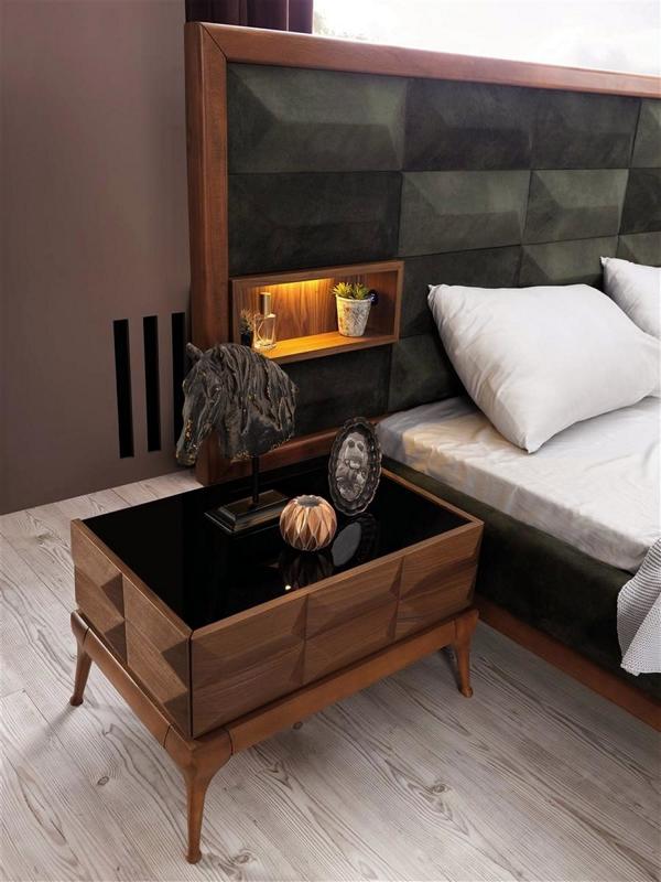 Designer Nachttisch Nachtschrank Nachtkonsole Nachtkommode Hochglanz von JV Möbel