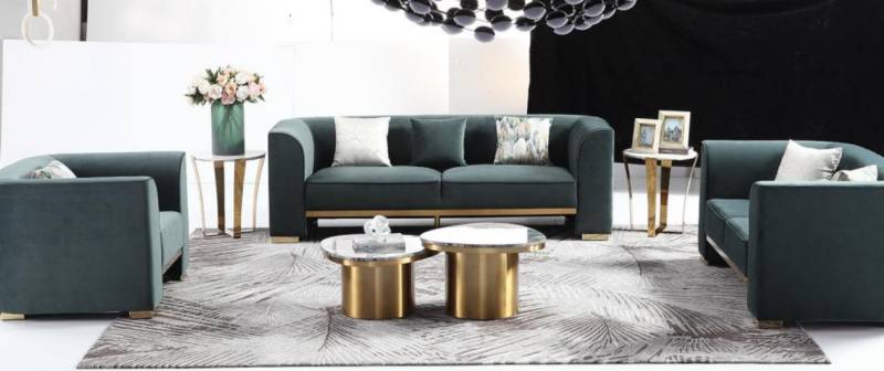 Designer Rund Couchtisch Wohnzimmertisch Kaffeetisch Sofa Tisch Marmor Beistell von JV Möbel