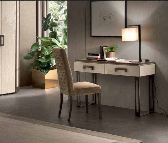 Designer Schreibtisch Stuhl Büro Set italienische Möbel Sekretär Lehnstuhl 2tlg. von JV Möbel